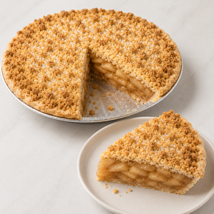 Sliced Apple Pie showing the filling, crust and a generous slice ready to serve
