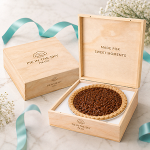 Best Pie with Wooden Gift Box Shipped Nationwide for corporate Gifts from Pie in the Sky Pie Company