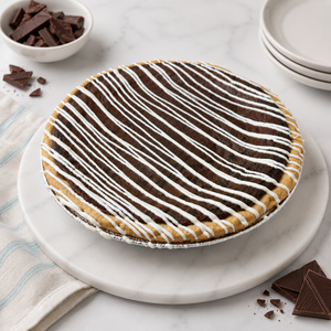 Whole 9-inch chocolate silk pie handcrafted by Pie in the Sky Pie Co.