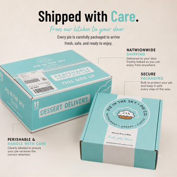 best Chocolate silk pie delivery including a 9-inch handcrafted pie, gift box, gift message, care card and nationwide shipping
